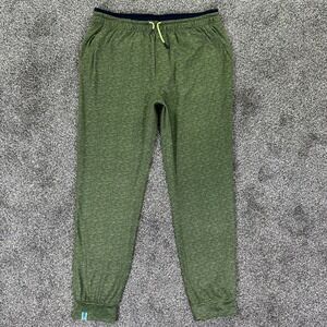 Chubbies The Arboretums Movementum Jogger Pants Men Large Moisture Wicking Green
